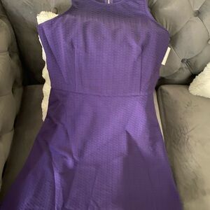 Chic Purple Sleeveless Mini Dress